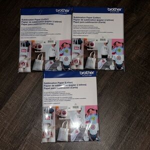 BROTHER (3 Packs) NEE Sublimation Paper, 8-1/2" x 11", White, Pack Of 100 Sheets